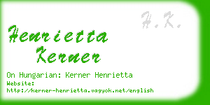 henrietta kerner business card